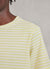 Textured Slub T Shirt | Cream with Yellow