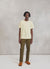 Textured Slub T Shirt | Cream with Yellow