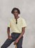 Textured Slub T Shirt | Cream with Yellow