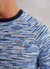 Moire Crew Neck | Blue