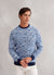 Moire Crew Neck | Blue