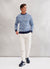 Moire Crew Neck | Blue