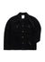 Pleated Denton Jacket | Black Cotton Suede
