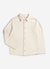 Waffle Overshirt | Textured Cotton | Ecru