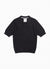 Pullover Polo Shirt | Knitted Cotton | Black