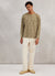 Long Sleeve T Shirt | Tan with Khaki Space Dye