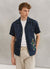 Tapestry Cuban Linen Shirt | A Roman Lane | Navy