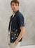 Tapestry Cuban Linen Shirt | A Roman Lane | Navy