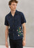 Tapestry Cuban Linen Shirt | A Roman Lane | Navy