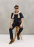 Tapestry Cuban Linen Shirt | A Roman Lane | Navy