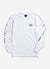 Blue Willow Long Sleeve T Shirt | Embroidered Organic Cotton | White
