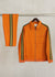 Stripe Jacquard Zip Vincent Jacket | Bronze